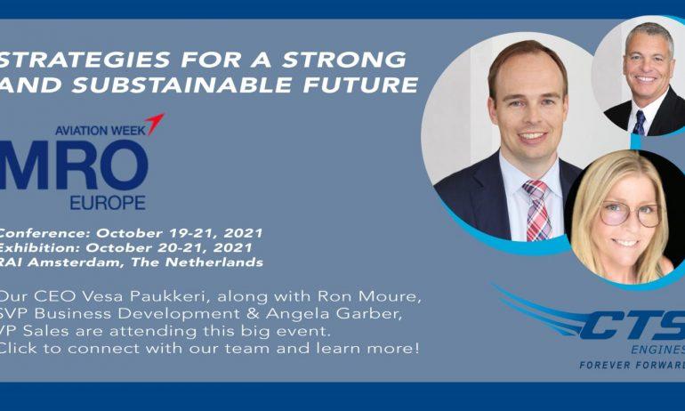 10/19/21 EVENT: Aviation Week MRO Europe – Strategies for a Strong and Sustainable Future, October 19-21st
