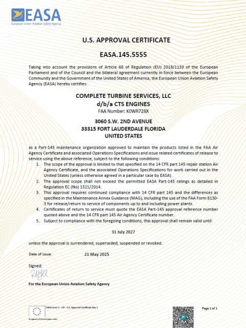 EASA cert